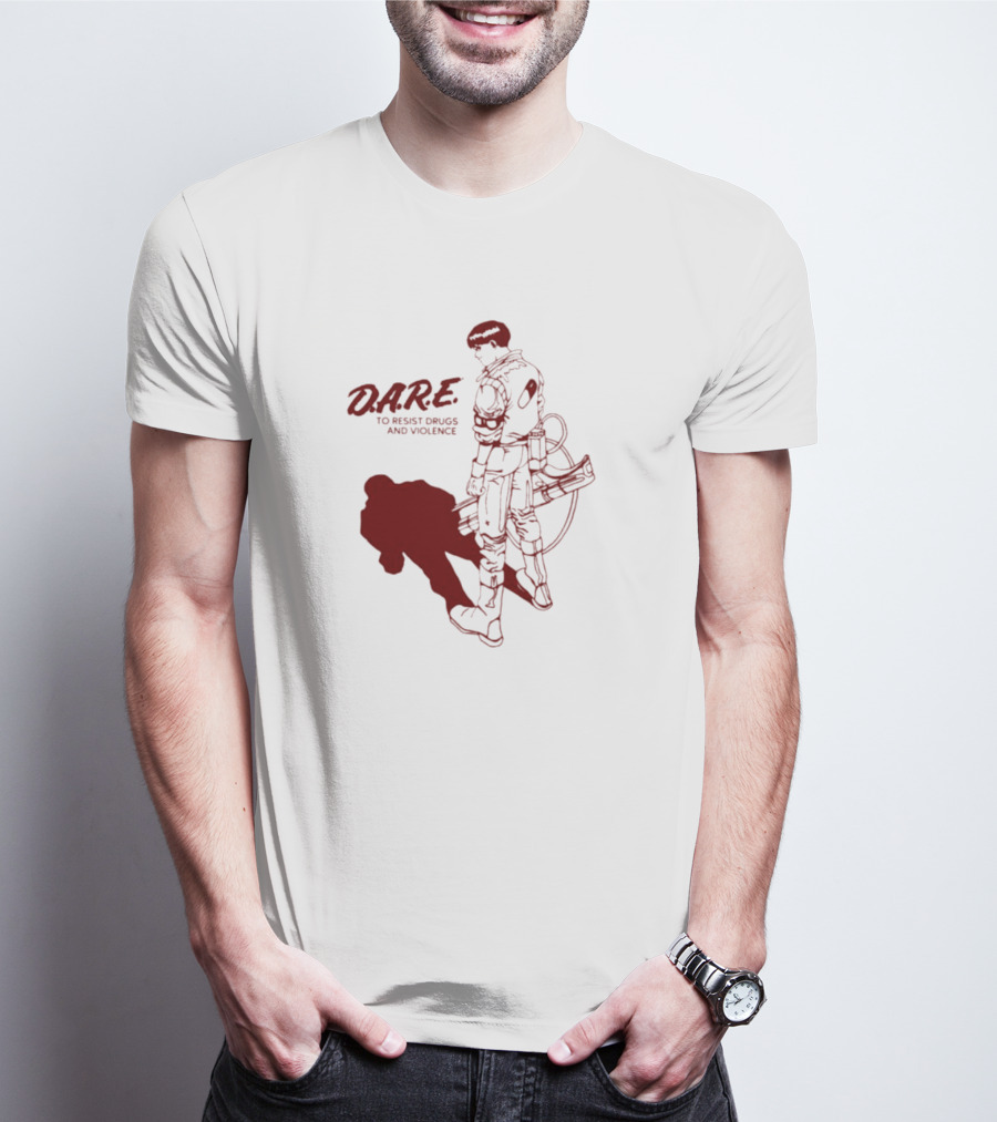 D.A.R.E. To Resist Drugs And Violence With Sci-Fi Warrior Visual T-Shirt