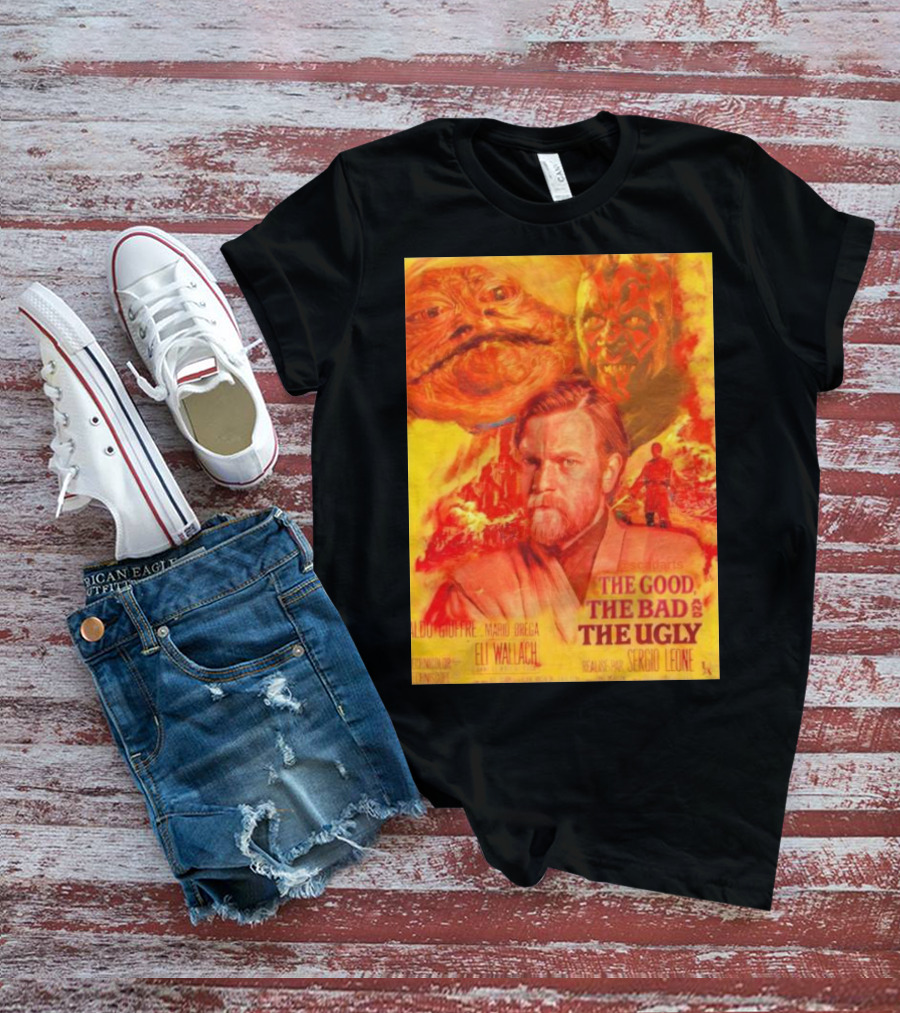 Obi Wan Kenobi Darth Maul Jabba The Good The Bad The Ugly Movie T-Shirt