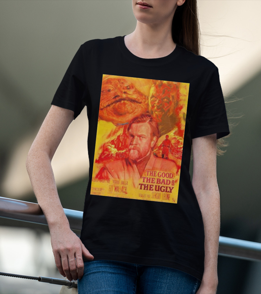 Obi Wan Kenobi Darth Maul Jabba The Good The Bad The Ugly Movie T-Shirt