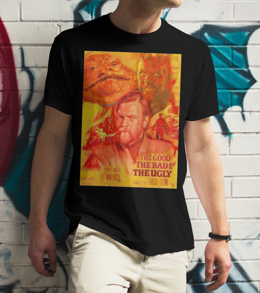 Obi Wan Kenobi Darth Maul Jabba The Good The Bad The Ugly Movie T-Shirt