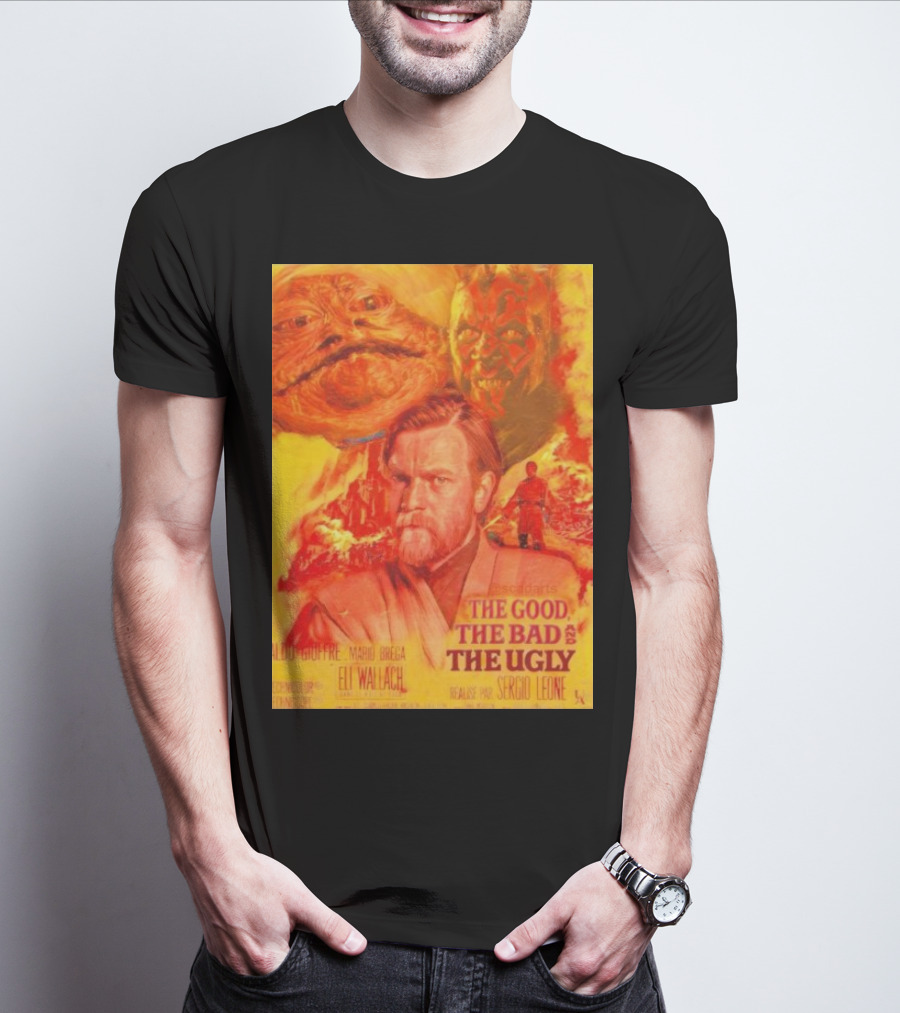 Obi Wan Kenobi Darth Maul Jabba The Good The Bad The Ugly Movie T-Shirt