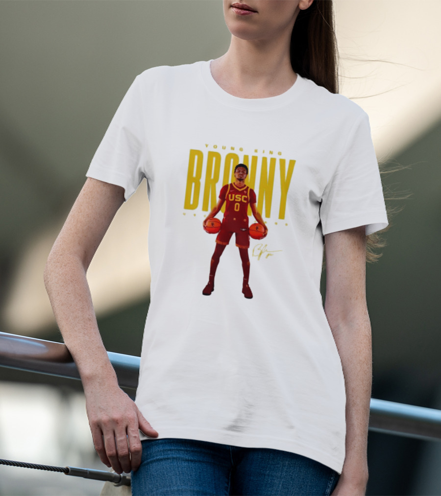 Young King Bronny USC Trojans 0 Signature Basketball Player T-Shirt