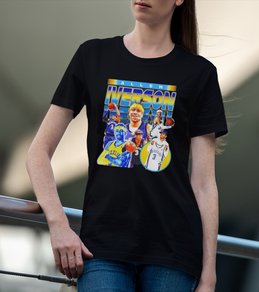Allen Iverson Grizzlies Basketball Player Highlights T-Shirt
