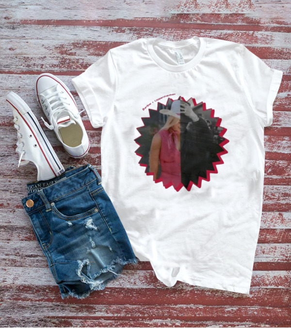 Barbie Oppenheimer Half Pink Half Black Starburst T-Shirt