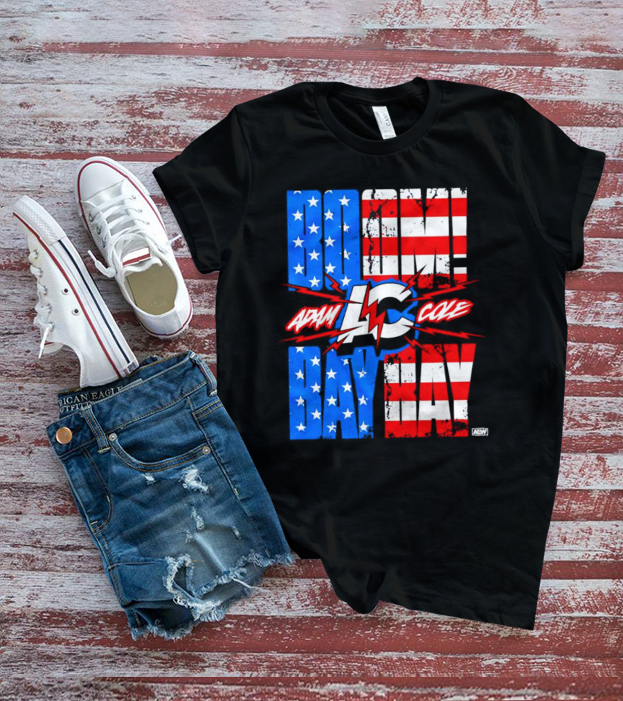 Adam Cole Boom Bay Bay American Flag AEW T-Shirt