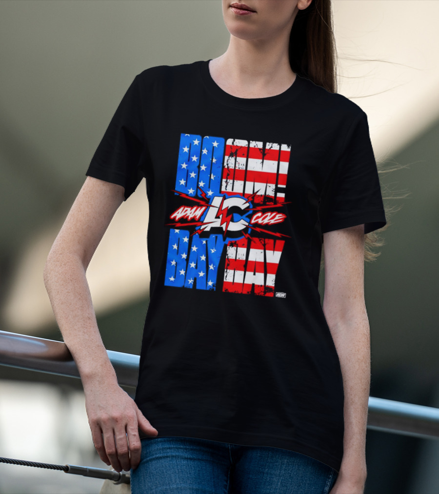 Adam Cole Boom Bay Bay American Flag AEW T-Shirt