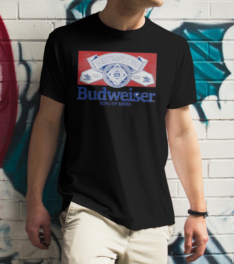 Budweiser King Of Beers The Great American Lager Label T-Shirt