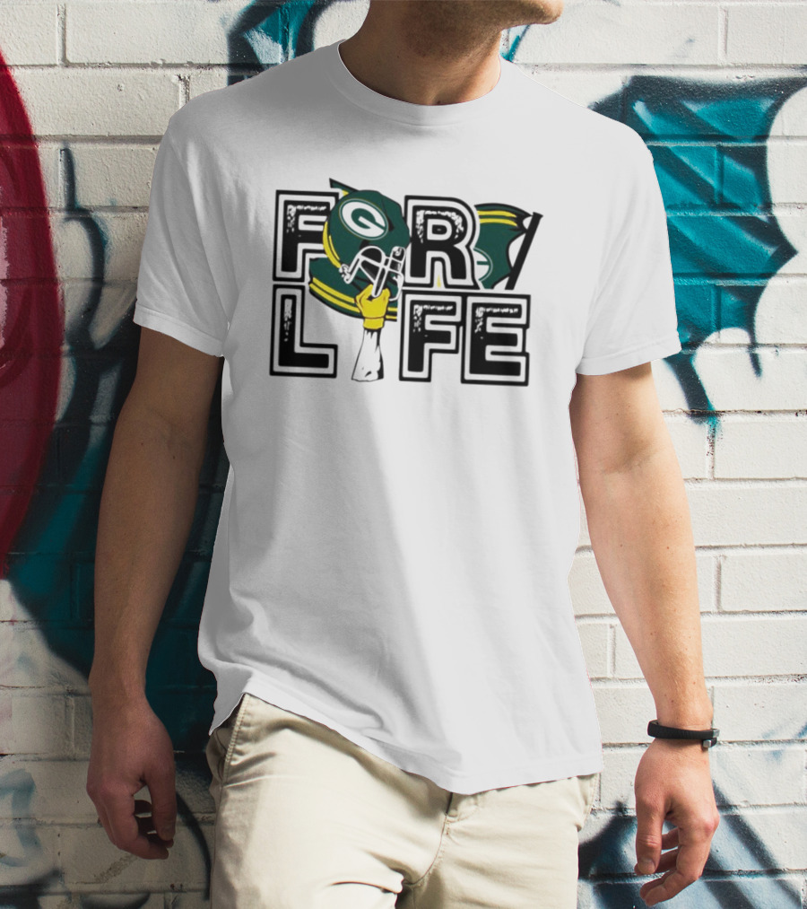 Green Bay Packers Helmet For Life T-Shirt