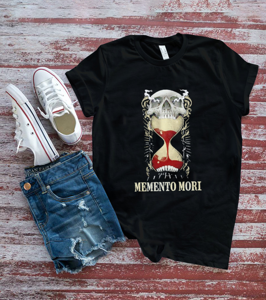 Memento Mori Skull Hourglass T-Shirt