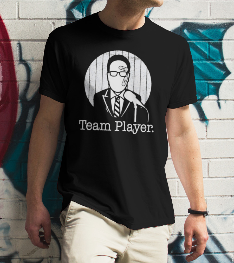 Team Player Bandages Microphone Suit Stripes T-Shirt