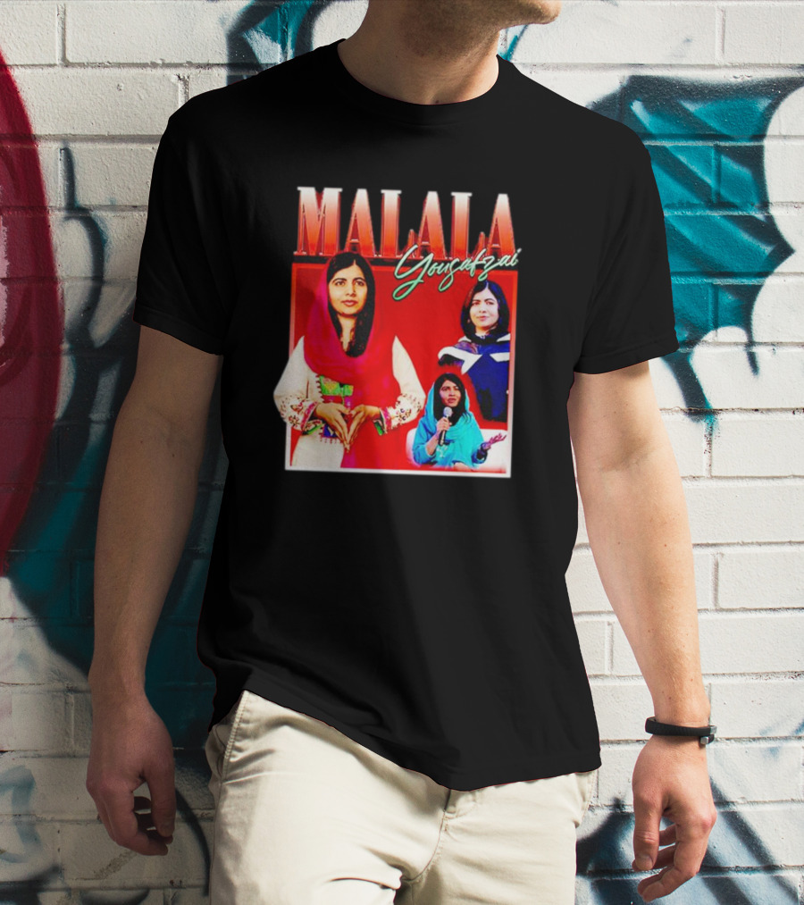 Malala Yousafzai Inspirational Collage T-Shirt