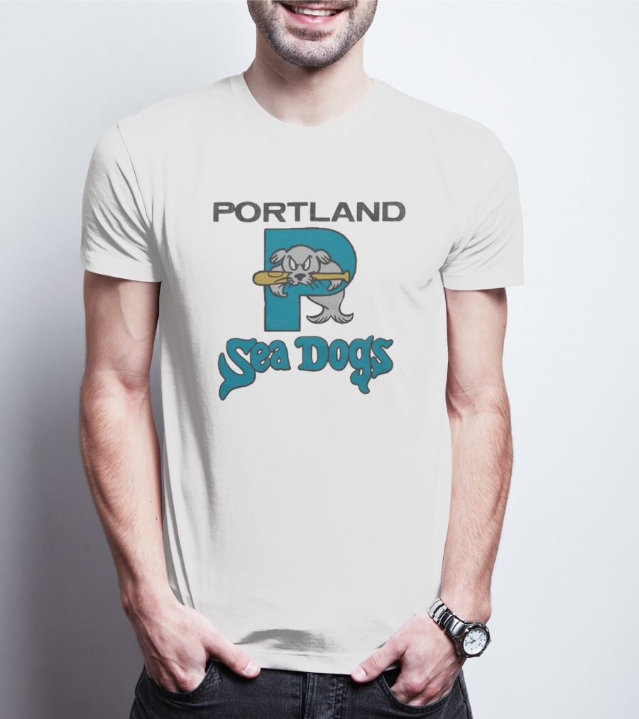 Portland Sea Dogs Baseball Bat T-Shirt