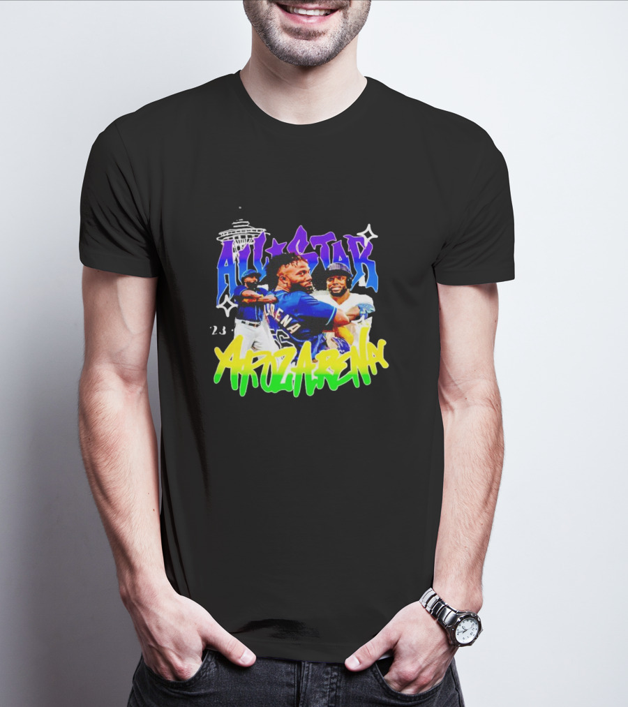 All-Star 23 Randy Arozarena Seattle Skyline Baseball T-Shirt