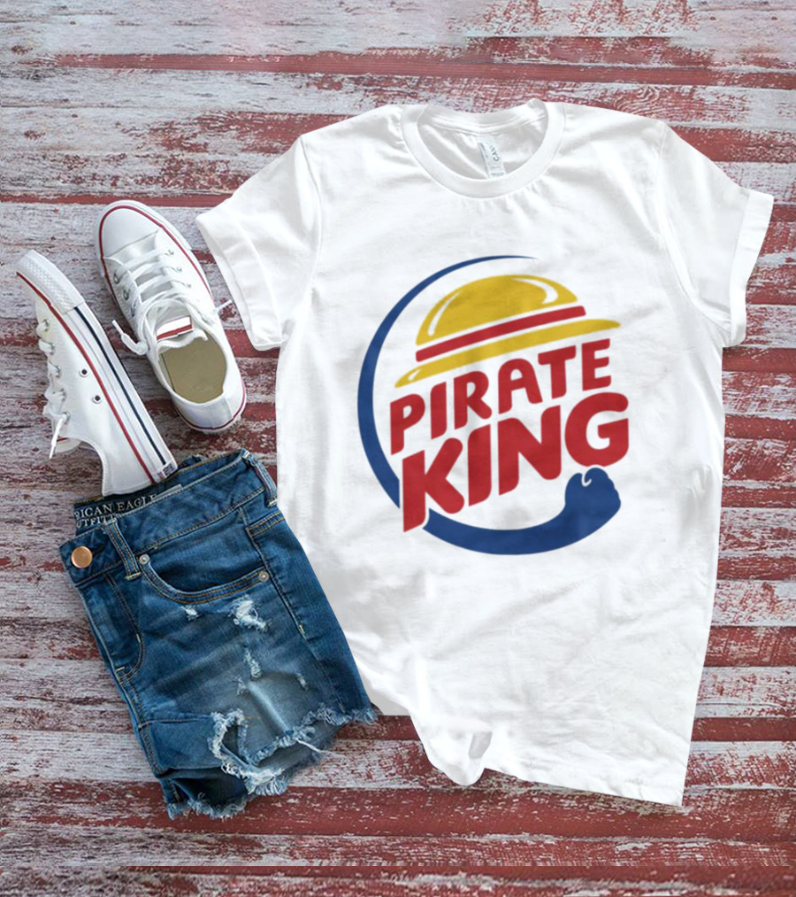 Pirate King Luffy Straw Hat One Piece Burger T-Shirt