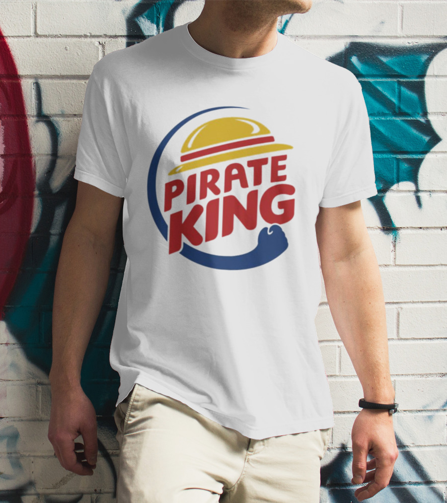 Pirate King Luffy Straw Hat One Piece Burger T-Shirt