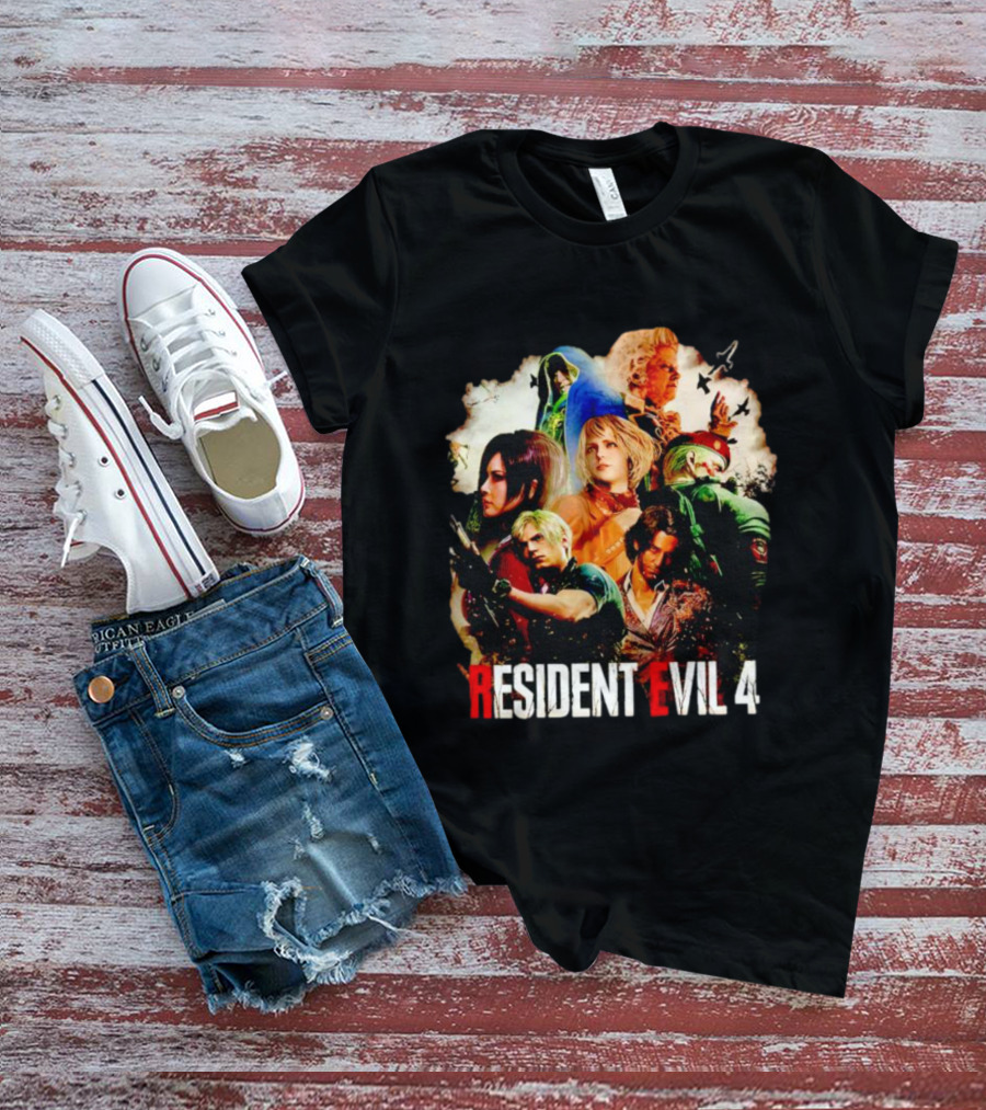 Resident Evil 4 Iconic Game Characters Montage T-Shirt