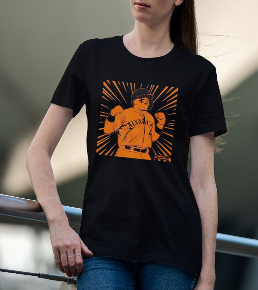 Beast Francisco Alvarez Baseball Celebration Graphic Burst T-Shirt