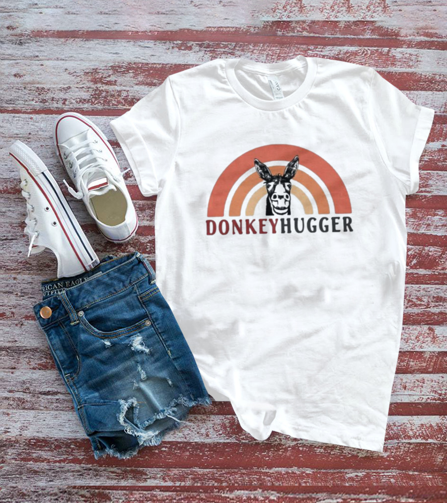 Donkey Hugger Retro Rainbow Arch T-Shirt