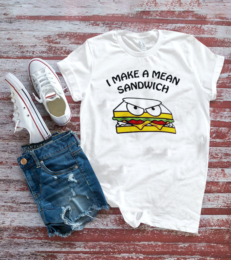 I Make A Mean Sandwich Angry Cheese And Lettuce Stack T-Shirt