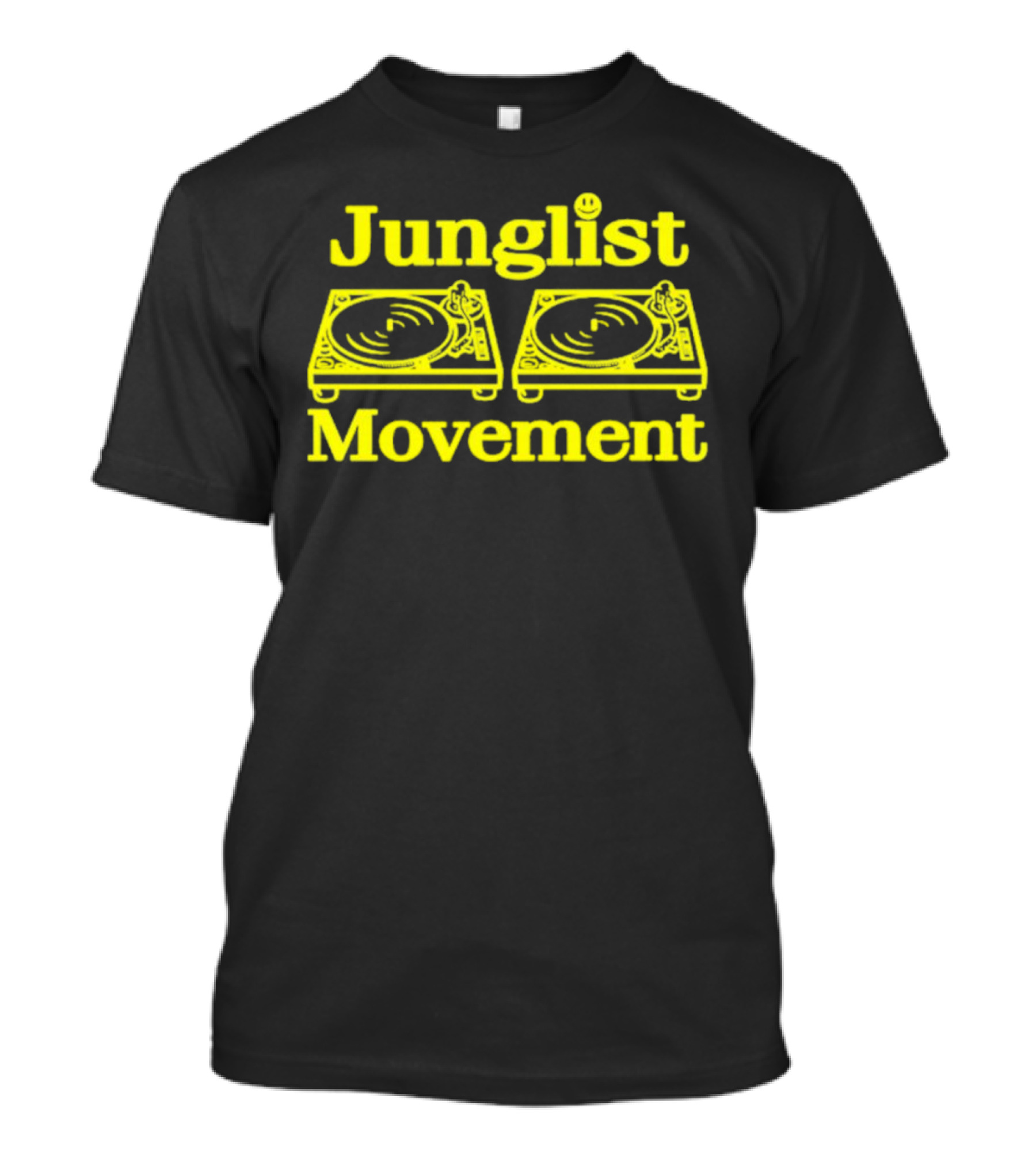 Junglist Movement Turntables Iconic Drum And Bass Culture T-Shirt