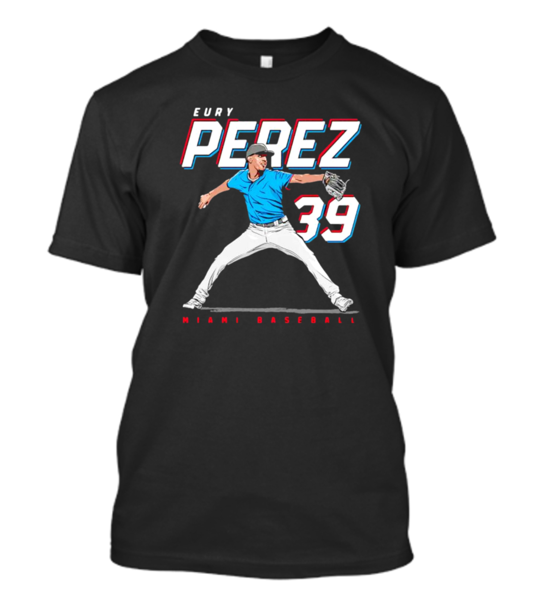 Eury Pérez 39 Miami Baseball Player MVP T-Shirt