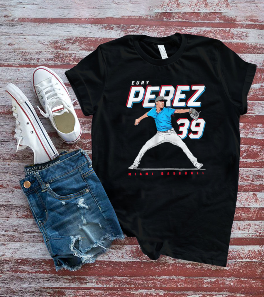 Eury Pérez 39 Miami Baseball Player MVP T-Shirt
