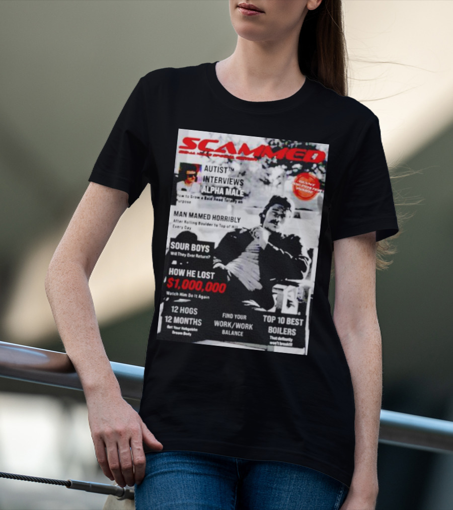 SCAMMED Sour Boys Autist Interviews Alpha Male Magazine Cover T-Shirt