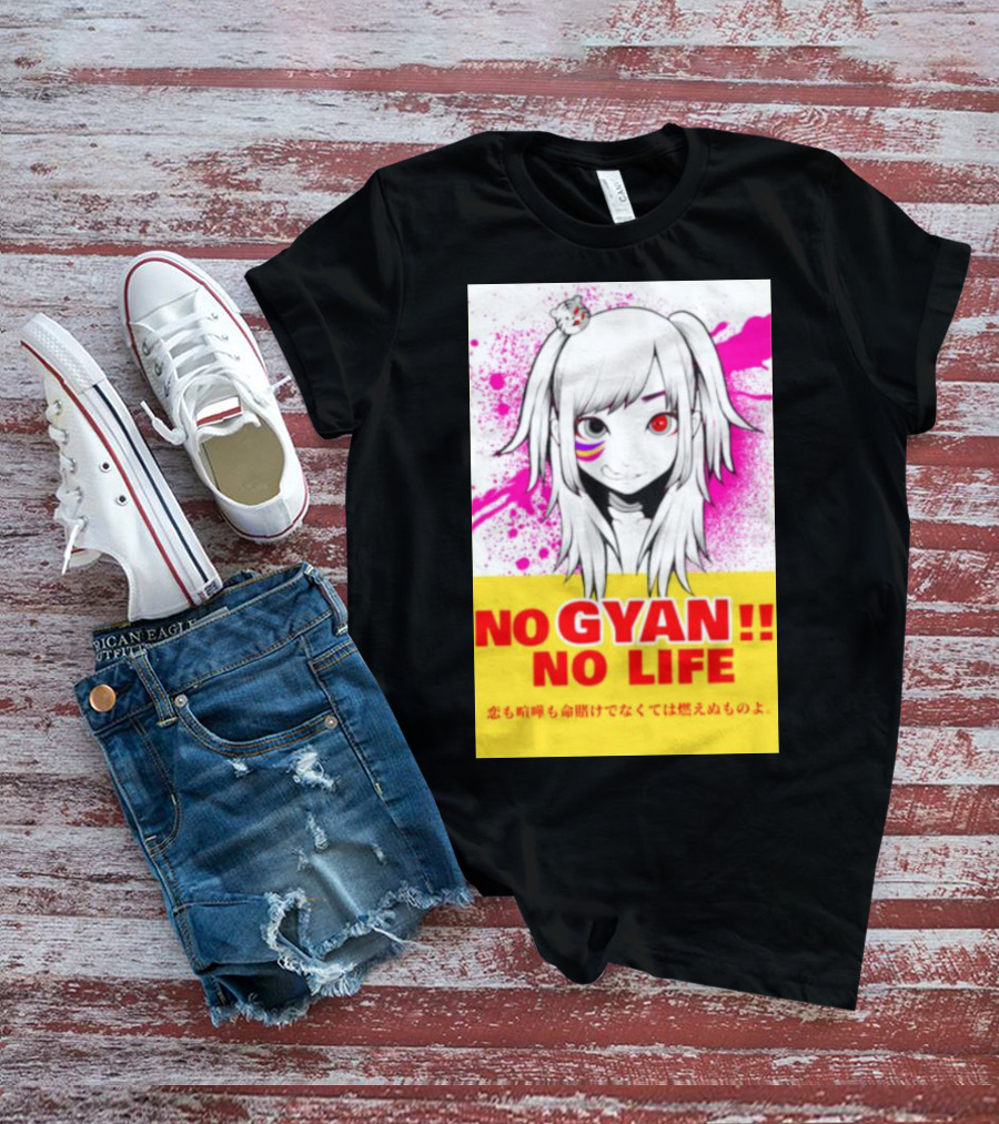 No Gyan No Life Manga Art With Cute Girl And Splatter Background T-Shirt