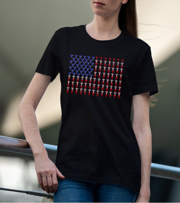 Texas Rangers American Flag T-Shirt