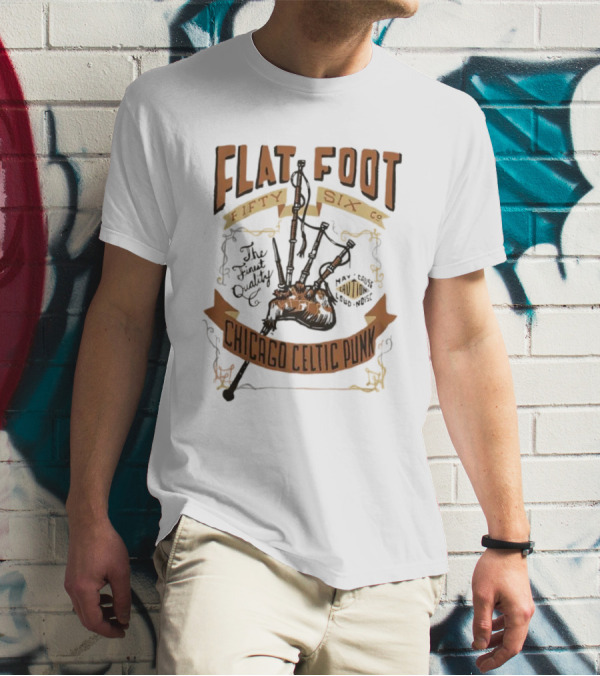 Flatfoot Fifty Six Co Chicago Celtic Punk Bagpipes T-Shirt