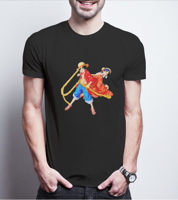 Monkey D. Luffy And Portgas D. Ace One Piece Straw Hat Pirates Animated Characters T-Shirt