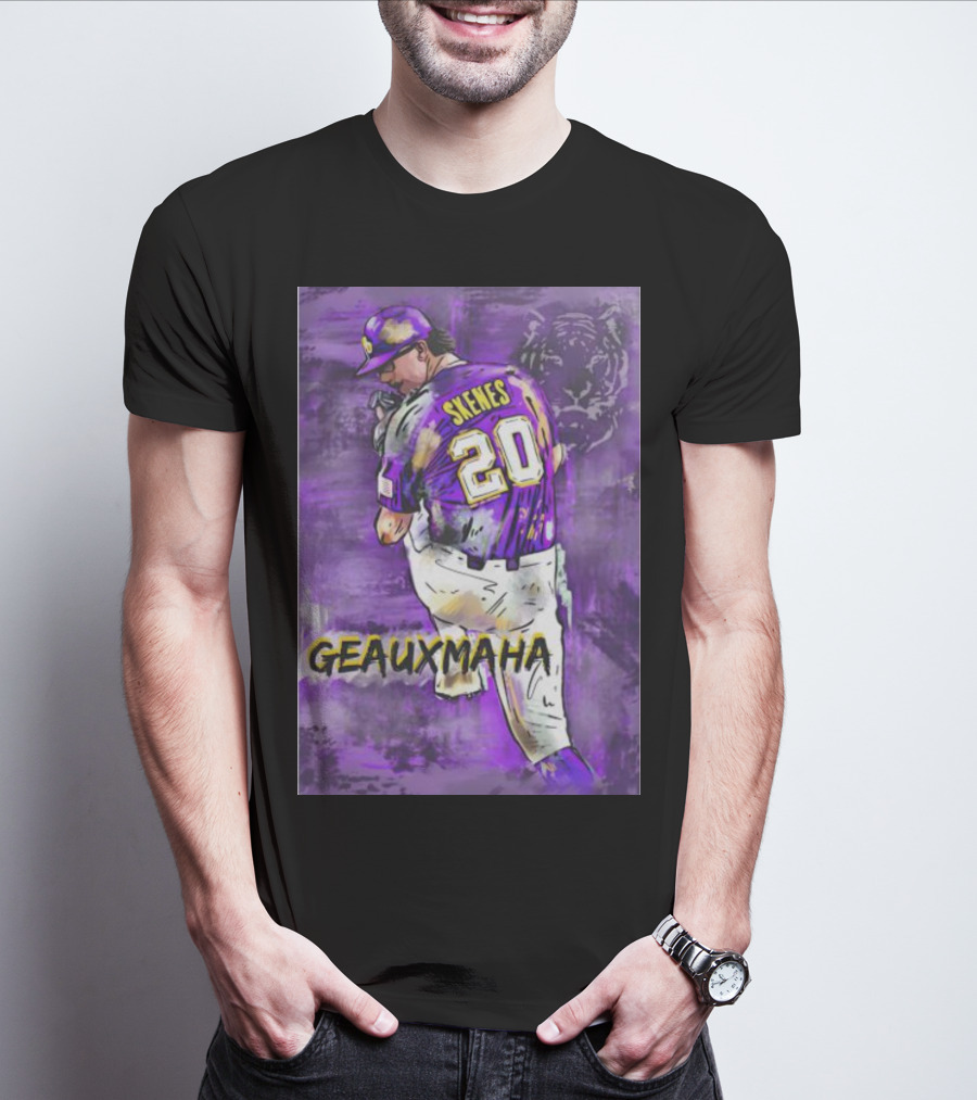 Paul Skenes 20 Geauxmaha LSU Tigers Baseball T-Shirt