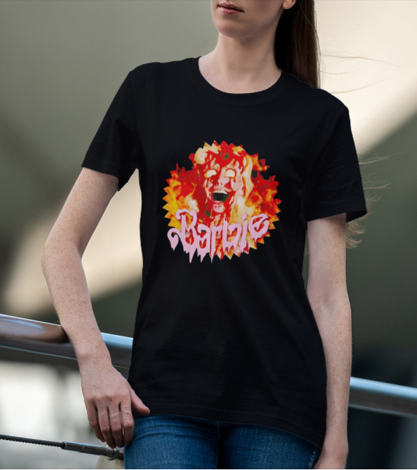 Barbenheimer Barbie Horror Flames T-Shirt