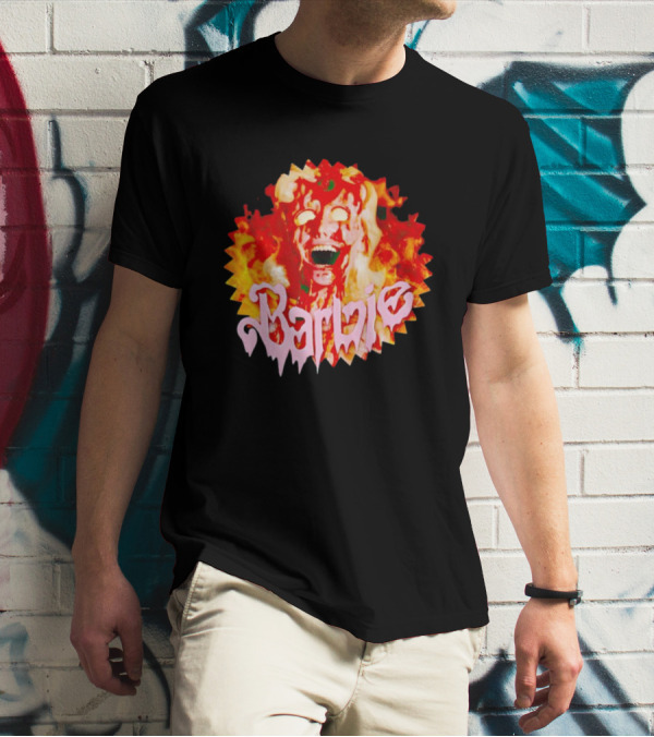 Barbenheimer Barbie Horror Flames T-Shirt