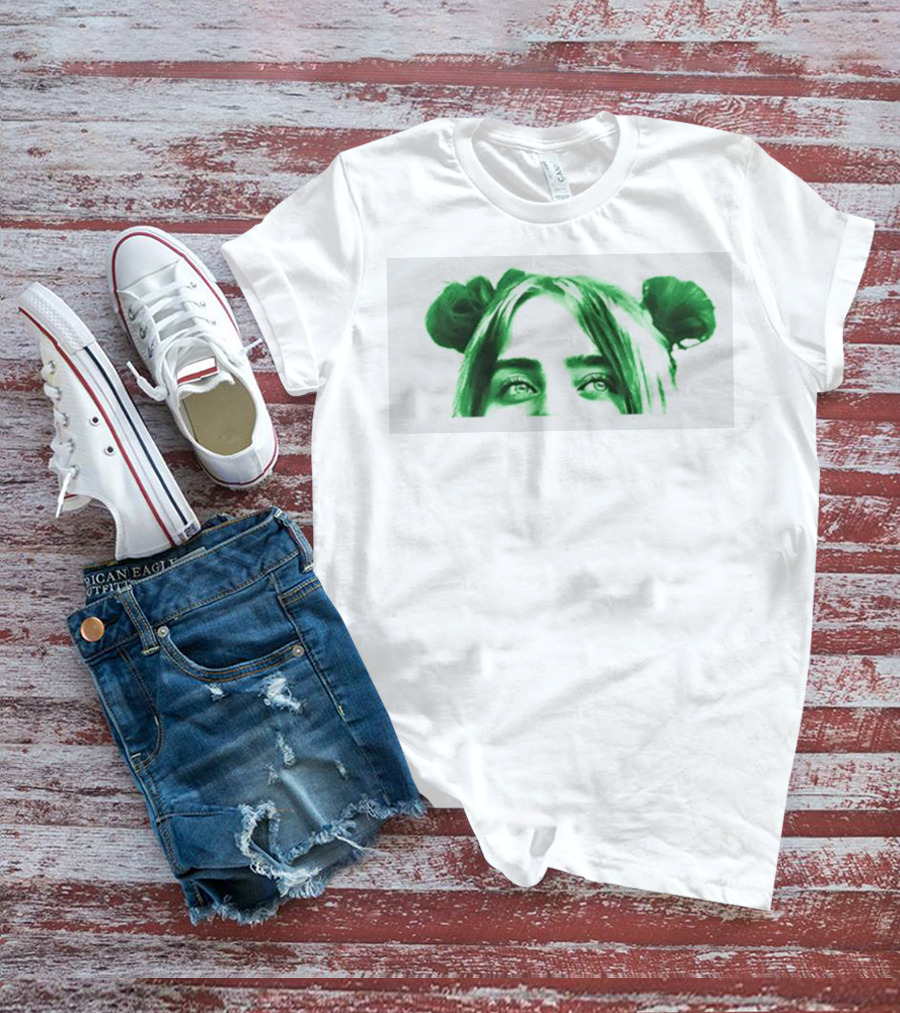 Billie Eilish E Girl To Icon Green Hair T-Shirt