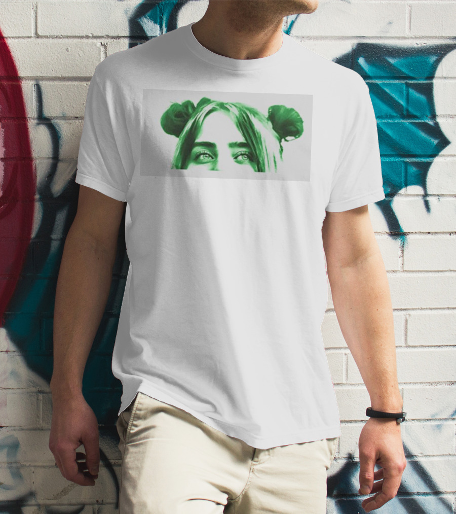 Billie Eilish E Girl To Icon Green Hair T-Shirt