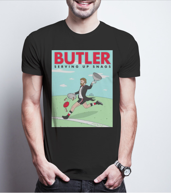 BUTLER SERVING UP SNAGS AFL FOOTBALL TUXEDO T-Shirt