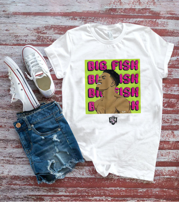 Errol Spence Jr Big Fish Repeating Text T-Shirt