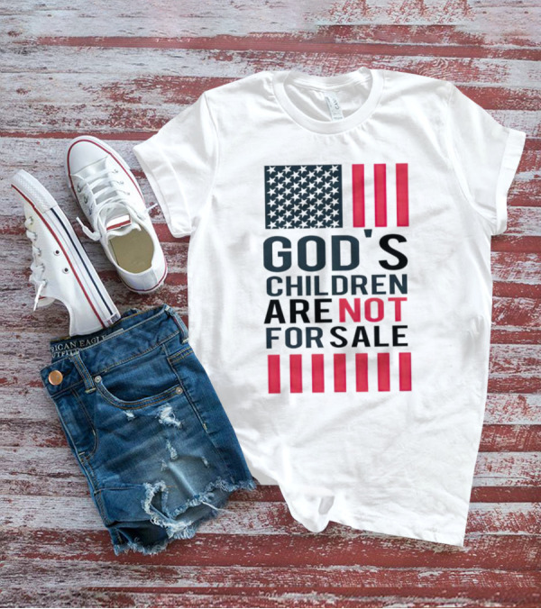 God's Children Are Not For Sale American Flag Stripes T-Shirt
