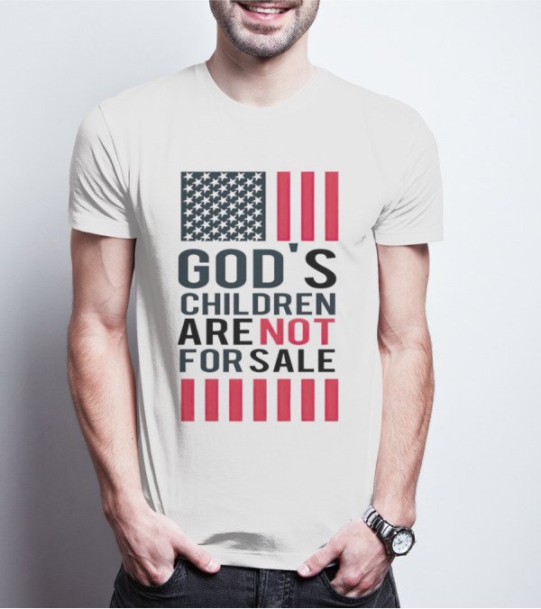 God's Children Are Not For Sale American Flag Stripes T-Shirt