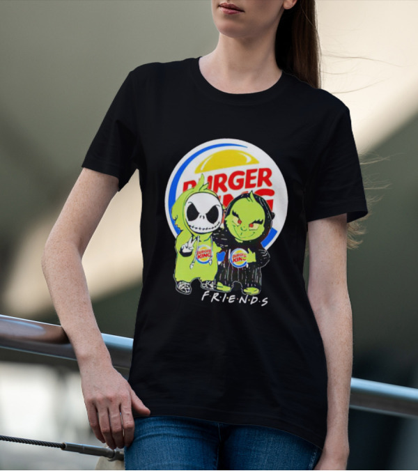 Burger King Friends Jack Skellington Grinch Collaboration T-Shirt