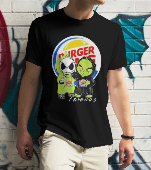 Burger King Friends Jack Skellington Grinch Collaboration T-Shirt