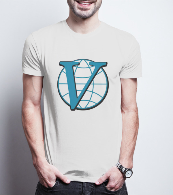 Venture Bros Venture Industries V Logo With Globe Background T-Shirt