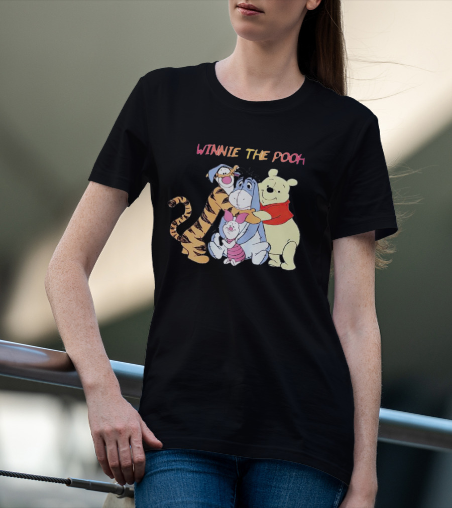 Winnie The Pooh Tigger Eeyore Piglet Hug Friends T-Shirt