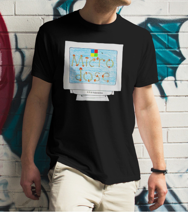 Dave Portnoy Microdose Retro Computer Monitor T-Shirt