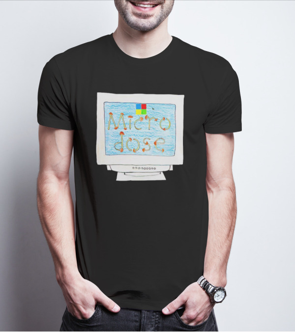 Dave Portnoy Microdose Retro Computer Monitor T-Shirt