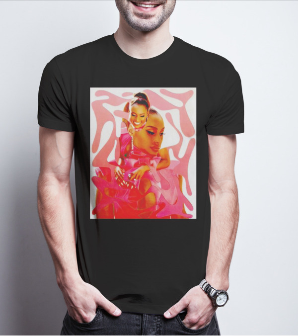 Issa Rae Barbie In Pink Abstract T-Shirt