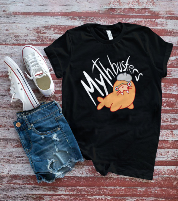 Mythbusters Cute Cartoon Walrus With Glasses And Hat T-Shirt