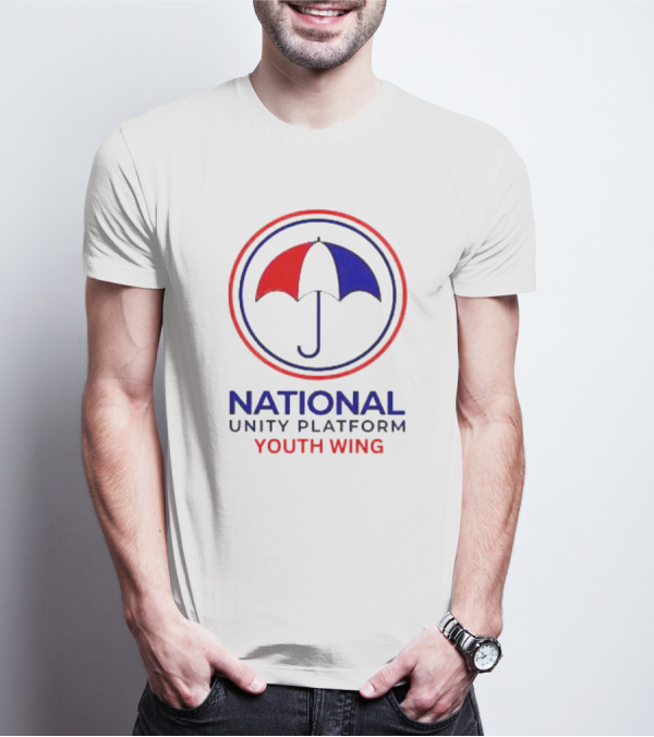 National Unity Platform Youth Wing Logo With Red And Blue Umbrella T-Shirt