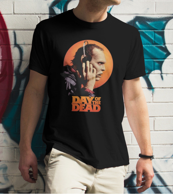 Day Of The Dead Bub Listening With Headphones T-Shirt